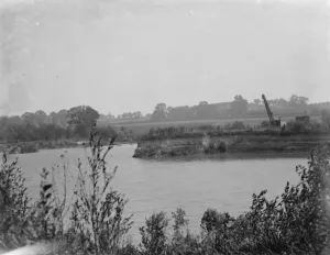 A general view of the site where excavation is under way to dig up a Roman villa
