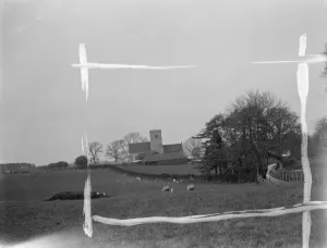 Rural Scene Prints: A general view of Throwley Church, Kent. 1937
