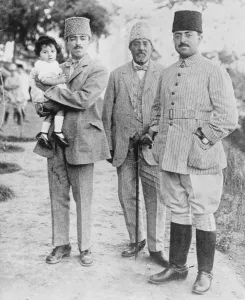 Three generations of Afghan royalty The Amir Amanullah ( right ) with his Father in law