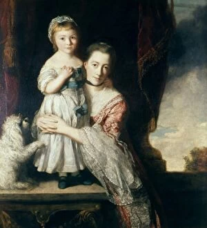 Child Collection: Georgiana, Countess Spencer (1757-1806) afterwards Duchess of Devonshire, with her
