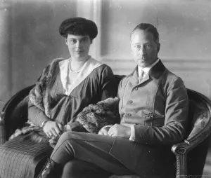 German Prints: German ex - Crown Prince, Prince Friedrich Wilhelm and the ex - Crown Princess