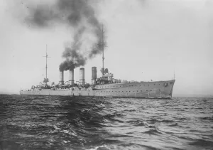 German Prints: German Navy the SMS Karlsruhe was a light cruiser of the Karlsruhe class built by