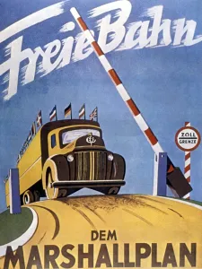 Adverts And Poster Prints: German Poster for Marshall Aid