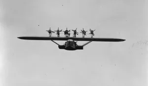 Giant plane as air liner. German Dornier Do X Flying Boat. 22 October 1930