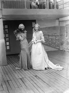 Girl with sixteen inch waist wears 1863 wedding dress at Whiteleys birthday celebration