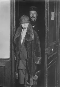 Girl in Spy Charge. Andree Lefebyre, the dancer, arrested in connection with