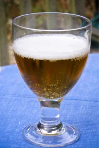 Alcohol Prints: Glass of beer outside on summer evening credit: Marie-Louise Avery / thePictureKitchen