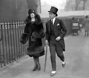 At the Gordon Duff-Craven Wedding. Mrs Frank D Arcy and her son Norman. 2 February 1927