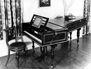 Nineteenth Century Prints: Grand pionoforte c. 1819 by John Broadwood 6 octaves - identical to that described