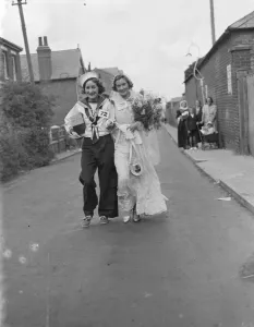 The Gravesend Carnival procession in Kent. Jack and Jill in the procession