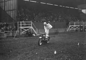 The Gravesend and District Motor Cycle Gymkhana in Kent. World champion Jim Hayhurst