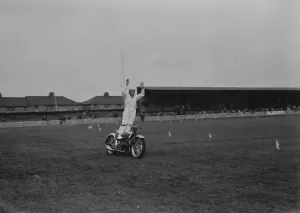 The Gravesend and District Motor Cycle Gymkhana in Kent. World champion Jim Hayhurst