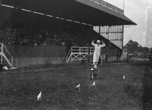 The Gravesend and District Motor Cycle Gymkhana in Kent. World champion Jim Hayhurst
