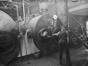 Machine Collection: Gravesend Water Works in Kent. The boiler room. 1939