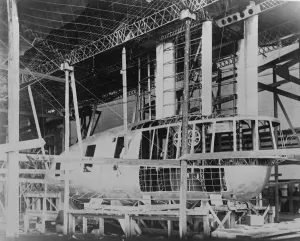 Great American airship about to make its trial flight. The great American airship ZR1