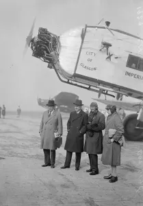 Great Britain opens worlds greatest airway. Sir V Vyvan of Imperial Airways