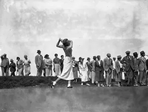 Great Britain v France at the West Sussex Golf Club, Pulborough. Mmle F Tollon