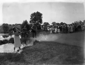 Great Britain v France at the West Sussex Golf Club, Pulborough. Mmle F Tollon