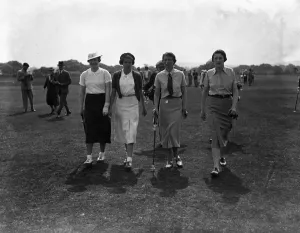Great Britain v France at the West Sussex Golf Club, Pulborough. Mme J Barton