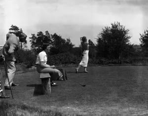 Great Britain v France at West Sussex Golf Club at Pulborough. Miss Bridget Newell