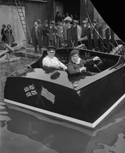 Great Britains effort for international motor boat trophy. Miss Carstairs