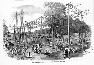 The Great Exhibition of 1851 - progress of the building in Hyde Park