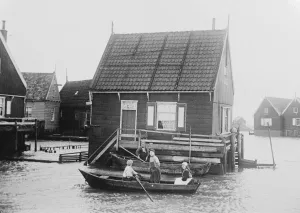 Great floods in Holland, The Isle of Marken has been totally inundated by the waves