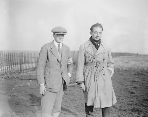 Great glider meeting at Lympne. Two Belgian pilots, Baron Georges Kervyn de Lettenhove