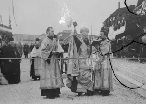Great new bridge across the Danube opened. Prince Paul, Chief Regent of Jugoslavia