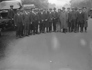 Industrial Action Prints: The Great Railway Strike The lorries in Hyde Park and their drivers 1920