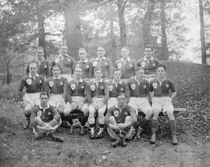 Great rugby centenary football match England and Wales defeats Ireland and Scotland