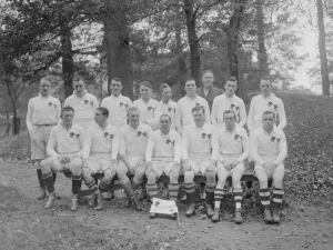 Sportsmen Prints: Great rugby centenary football match at Rugby School, Warwickshire. England