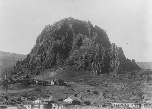 Greeces Frowning Fate Where The Greek Debacle Began. The famous Black Rock of Afiun