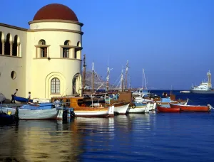 Greek island - Pothia - capital of Kalymnos 2006 Charles Walker / TopFoto