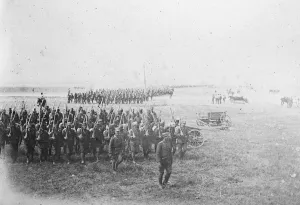 Greek troops marching to Brusea in Turkey 10 August 1920