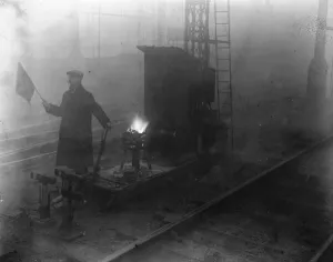 The Guardian Angel Controlling traffic in the heart of the fogbound London on