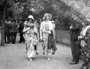 Guests arriving for the Royal Garden Party at Buckingham Palace. 21 July 1932