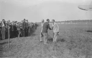 Guild of air pilots and navigators display at Brooklands The Prince of Wales with