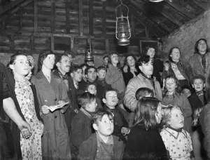 Inspired By Ewan MacColl Prints: Gypsy childrens Sunday school in the cow shed in St Mary Cray