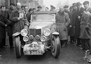Press Collection: H E Symonns, Monte Carlo Rally driver. 22 January 1935