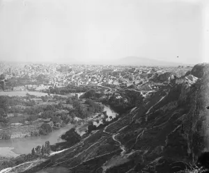 Hama. Panorama of Hama and the River Orontes. Syria. 1925