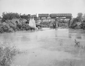 Hama, Syria. Railway bridge across the River Orontes on the Rayak Aleppo Section