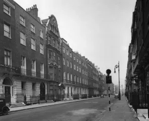 London Life Prints: Harley Street, Westminster, London - looking north. Harley Street is noted for