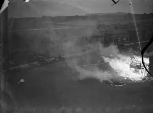 Aerial View Prints: Three De Havilland DH60X moths ( G-aPW, G-aRA, G-AFPY ) perform a dummy air raid