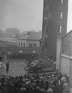 Headquarters Station Tean wins Fire Brigade Competition. With a time of 54 1 / 4 seconds