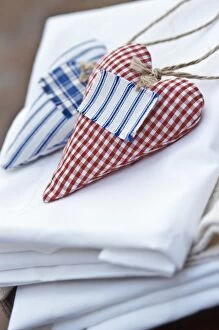 Shapes Collection: Heart shaped lavender bags to scent linen credit: Marie-Louise Avery / thePictureKitchen