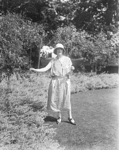 Henley Regatta in Oxfordshire Miss Mabel Green on the lawn at Phyllis Court 5
