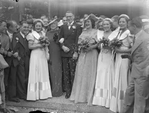 Henry Hall Gives Bride Away At Wedding Of Bert Yarlet, BBC Dance Orchestra Vocalist Henry