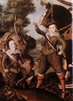 Costume Collection: Henry, Prince of Wales, in the Hunting Field by Robert Peake the Elder (British, active by 1576)