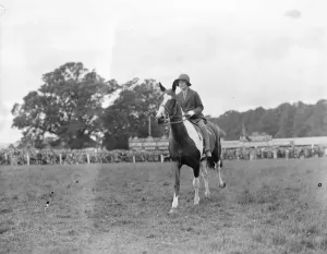Hertfordshire Show at Hatfield Park Miss Marjorie Packer on her new skewball pony 18